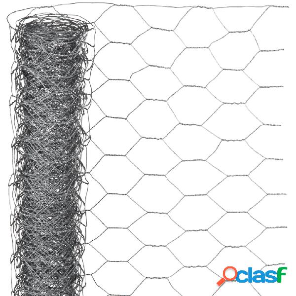 Nature Rete Esagonale 0,5x10 m 40 mm in Acciaio Zincato