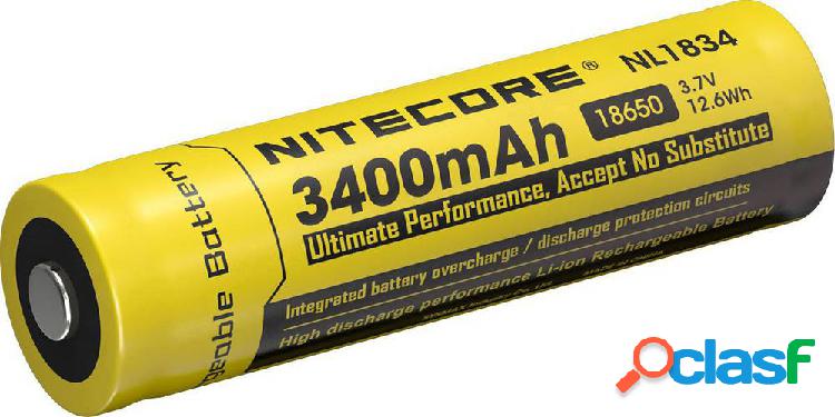 NiteCore NL1834 Batteria ricaricabile speciale 18650 Li-Ion