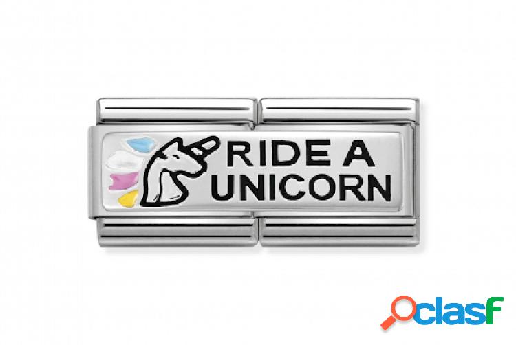 Nomination Ride a Unicorn Composable acciaio acciaio rosa