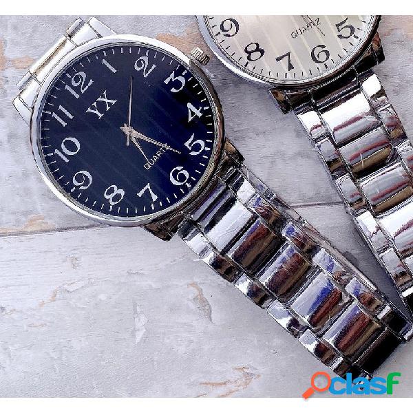 OROLOGIO DA POLSO UOMO YX ANALOGICO QUARZO ACCIAIO FASHION