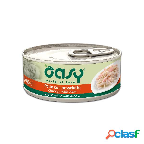 Oasy Cat Adult Pollo con Prosciutto Lattina 150 gr