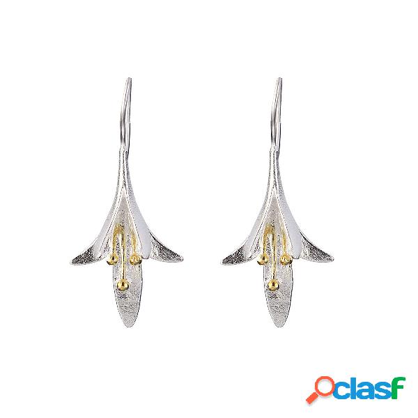 Orecchio di S925 Argento Delicati Orecchini a Forma di Fiore