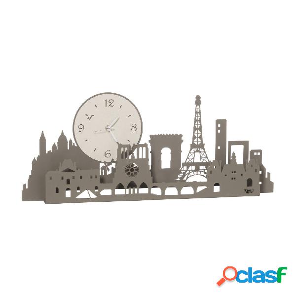 Orologio con Tour Eiffel Paris city in metallo, colore Fango