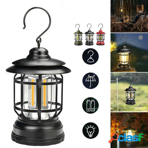 Outdoor COB campeggio lampada 300LM Retro Luce portatile