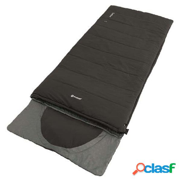 Outwell Sacco a Pelo Contour Nero Notte Cerniera a Destra