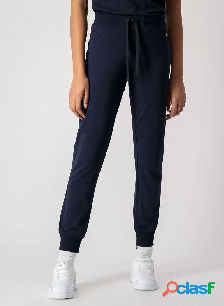 PANTALONE JOGGERS IN COTONE ELASTICIZZATO CON C LOGO