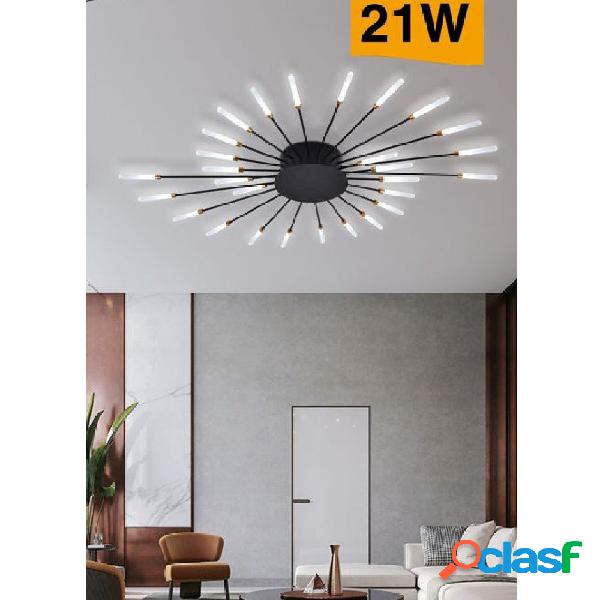 PLAFONIERA LED MODERNA 21 W LAMPADA SOFFITTO A RAGGI LUCE