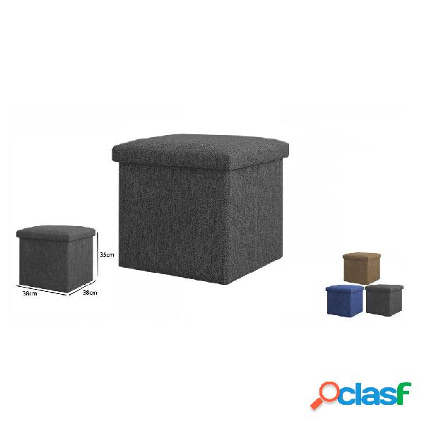 POUFF PUFF POUF CONTENITORE IMBOTTITO CON SEDUTA IN TESSUTO