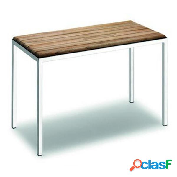 Panca Natura 35x70xh43.5 cm in acciaio inox e teak garantita