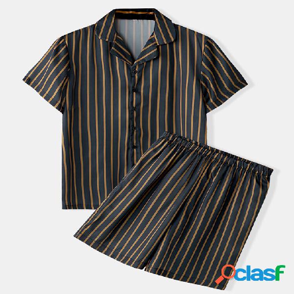 Pantaloncini casual a maniche corte traspiranti con stampa a