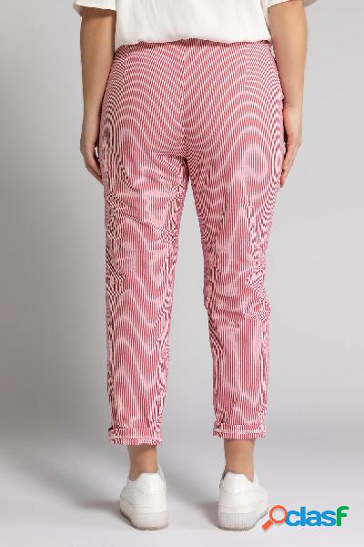 Pantaloni a 7/8 Sophie, righe, taglio della gamba stretto,