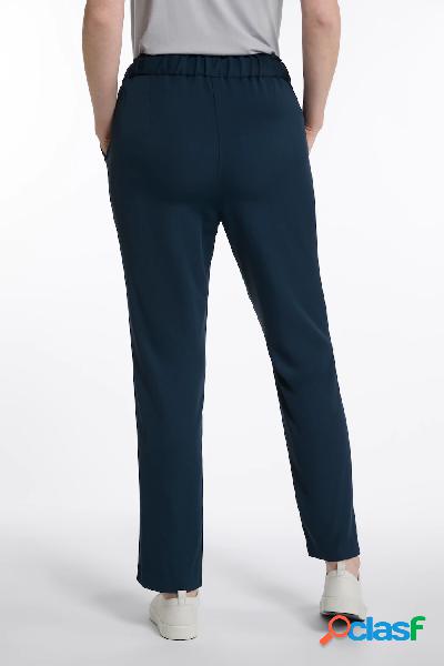 Pantaloni a 7/8 con fascia di ruche, cintura elastica e