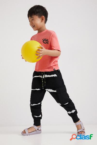 Pantaloni cargo tie-dye