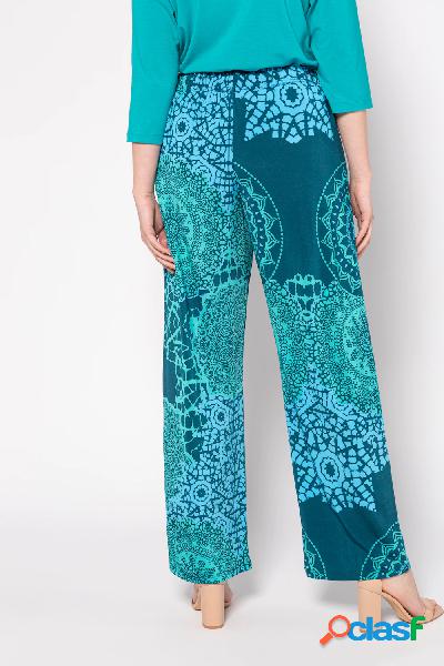 Pantaloni, jersey fluente, design ispirato al mandala,