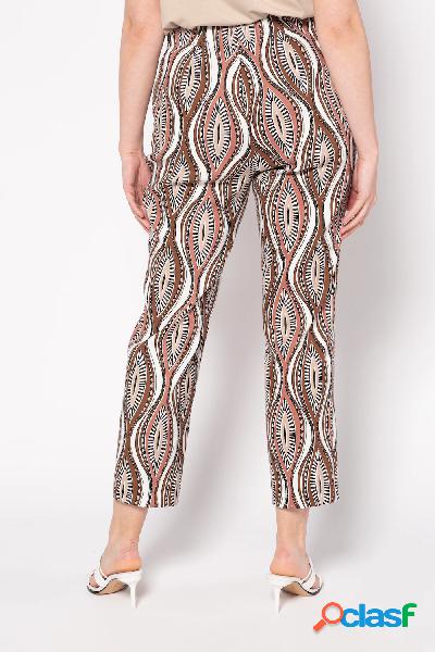Pantaloni, lino elasticizzato, fantasia etnica, selection,