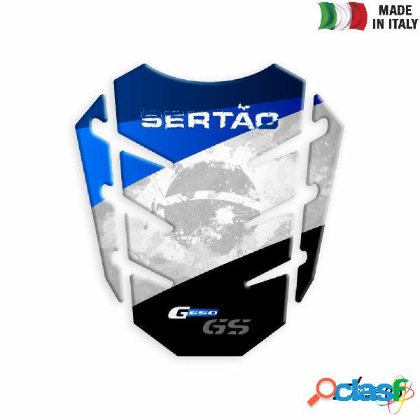 Paraserbatoio adesivo 3d blu argento for