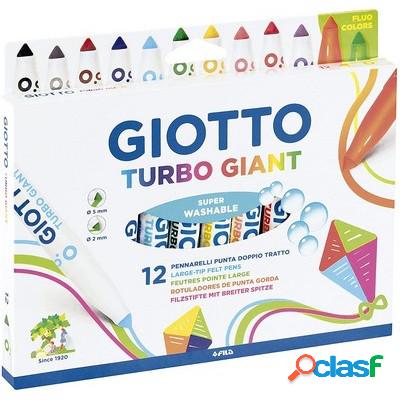Pennarelli colorati GiottoTurbo Giant 7,5 mm conf. 12 pz.