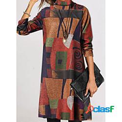 Per donna Abito in maglia Abito al ginocchio Arcobaleno