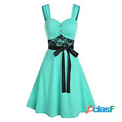 Per donna Abito linea A Mini abito corto Azzurro Senza