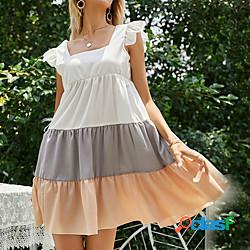Per donna Abito linea A Mini abito corto Bianco Senza