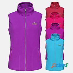 Per donna Gilet da pesca Gilet di pile da escursione Giacca
