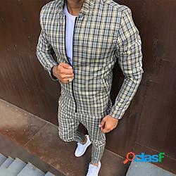 Per uomo 2 pezzi Informale Athleisure 2 pezzi Inverno Manica