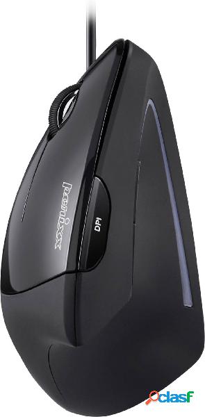 Perixx Perimice-513L Mouse USB Ottico Nero 5 Tasti 2000 dpi