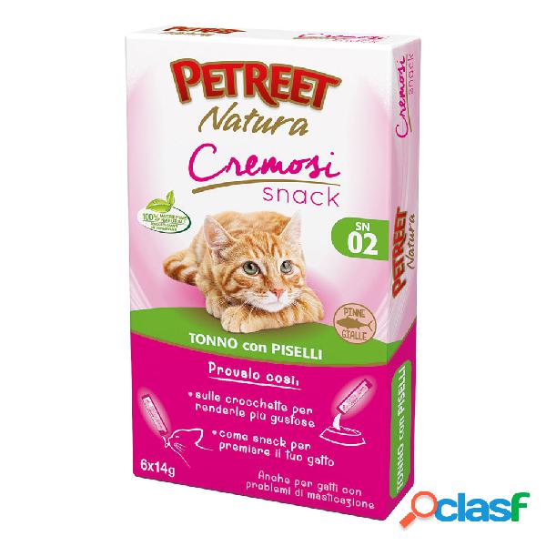 Petreet Natura Cremosi snack Tonno e Piselli 6x14 gr.