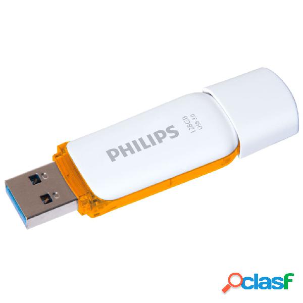 Philips Chiavetta USB 3.0 Snow 128GB Bianca e Arancione
