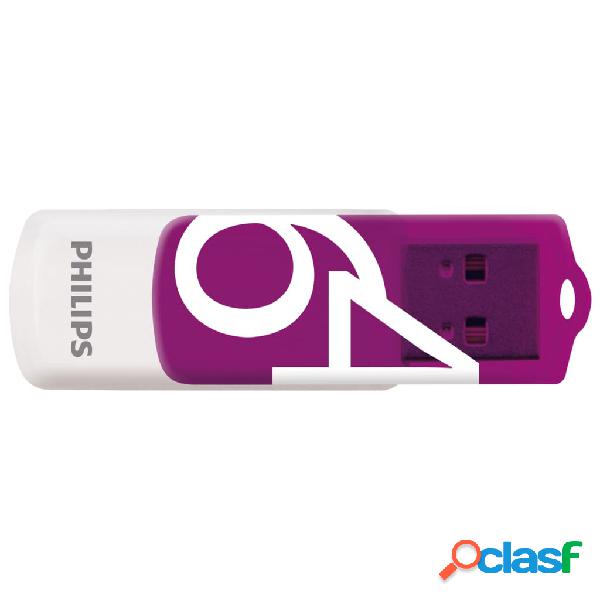 Philips Chiavette USB 2.0 Vivid 2 pz 64GB Bianca e Viola