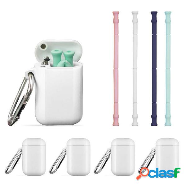 Pieghevole Silicone Set di cannucce per alimenti Silicone