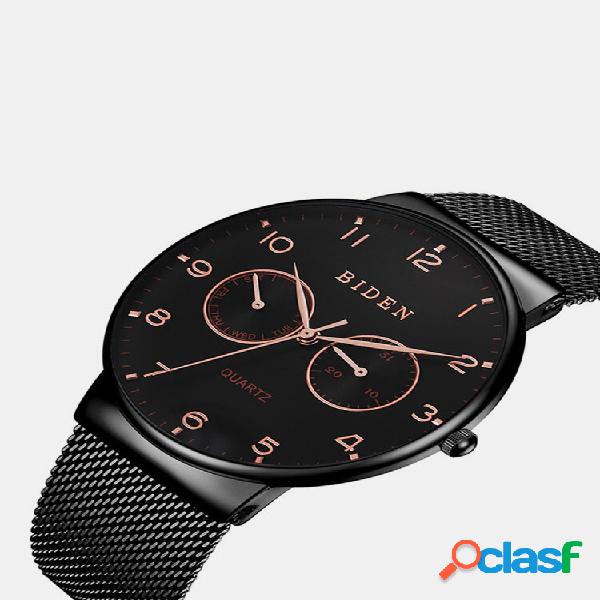 Polso da uomo stile casual ultra sottile Watch Settimana