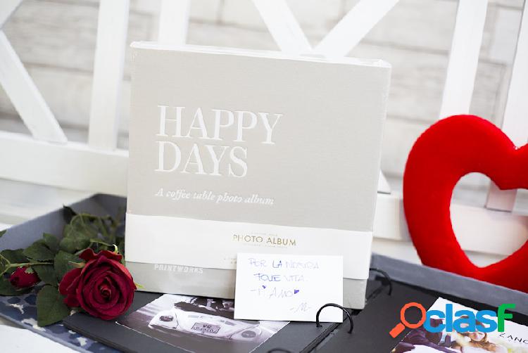 Printworks Album fotografico Happy Days bianco grigio