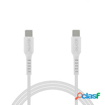 Prio High-Speed Type-C Cable - 1,2m - 100W, 5A - Bianco