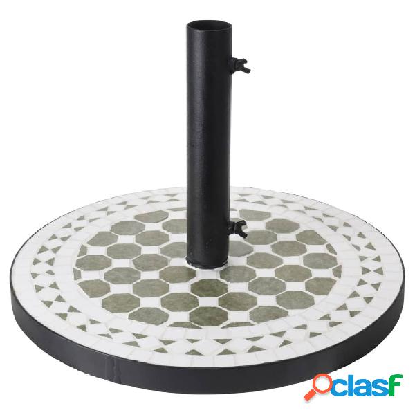 ProGarden Base Parasole Design Terra Mosaic Verde e Bianca
