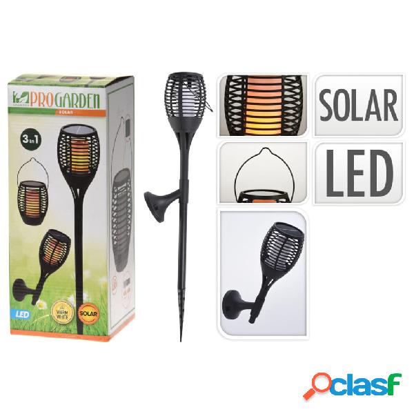 ProGarden Lampada Solare a LED da Giardino 3 in 1 Nera