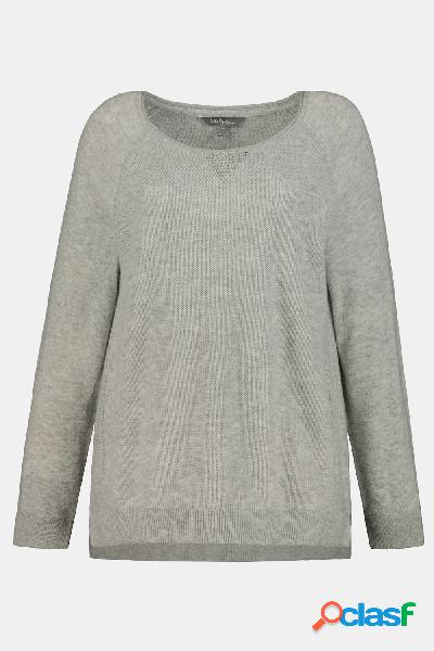 Pullover, mix di texture, linee brillanti, spacchetti