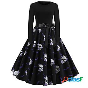 Pumpkin Audrey Hepburn Dress Swing Dress Womens Adults