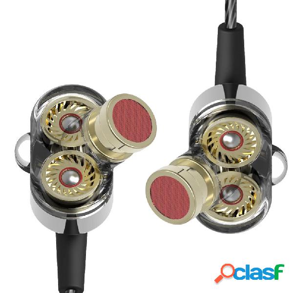 QKZ DM8 Dual Dynamic In-Ear Auricolari Monitor Metal Wired