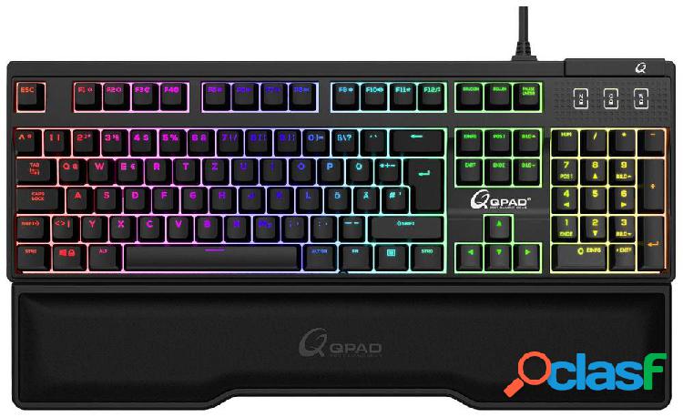 QPAD MK75-DE Cablato Tastiera da gioco Illuminato, Switch: