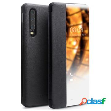 Qialino Smart View Huawei P30 Flip Leather Case - Black