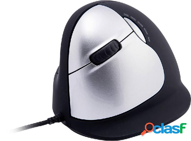 R-GO Tools HE (RGOHELELA) Mouse ergonomico USB Nero /