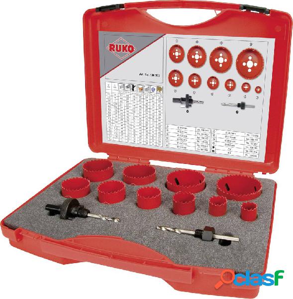 RUKO 106303 Kit seghe a tazza 12 parti 19 mm, 22 mm, 25 mm,