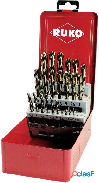 RUKO 215215 HSSE-Co 5 Kit punte a spirale da metallo 25