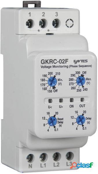 Relè di monitoraggio 1 scambio ENTES GKRC-02F 1 pz.