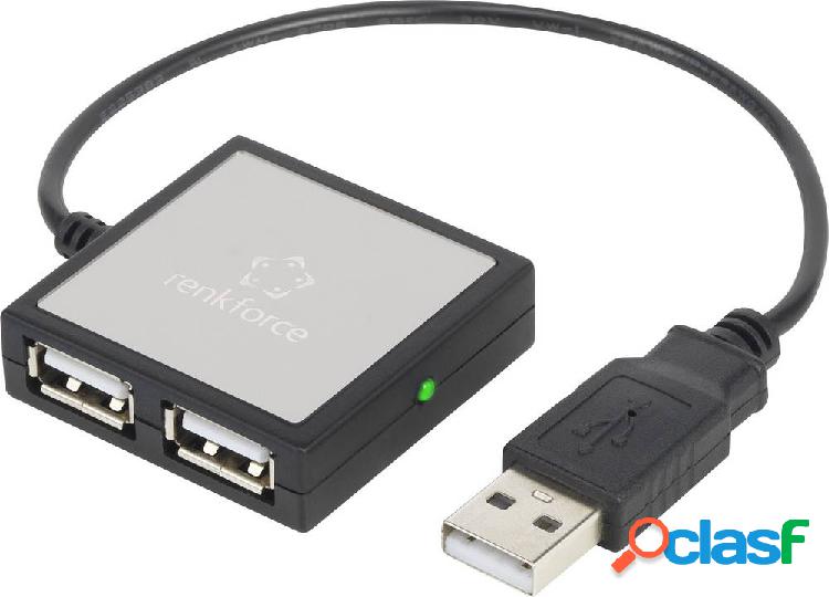 Renkforce 4 Porte Hub USB 2.0 Argento