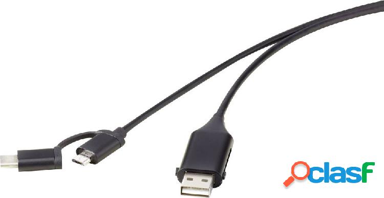 Renkforce Cavo USB USB 2.0 Spina USB-A, Spina USB-C™,