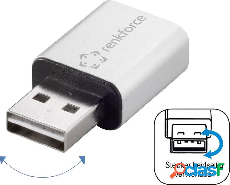 Renkforce USB 2.0 Adattatore [1x Spina A USB 2.0 - 1x Presa