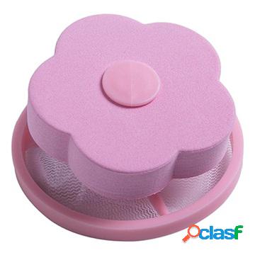 Reusable Floating Hair Catcher Mesh Bag - Pink