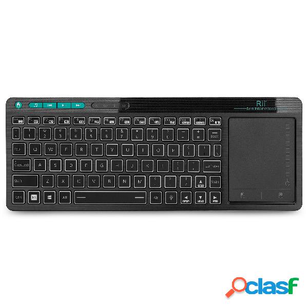 Rii K18 Plus Mini Tastiera Wireless LED Retroilluminata a